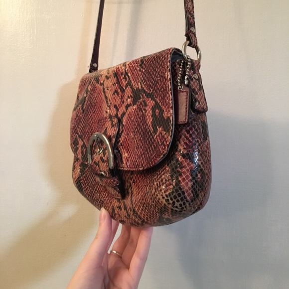 Purple Python Coach Bag - Picture 4 of 5